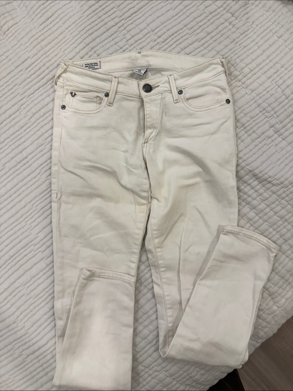 True Religion Off-White Skinny Jeans